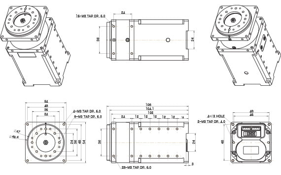 H54-100-S500-R ابعاد