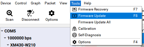 Dynamixel firmware update help