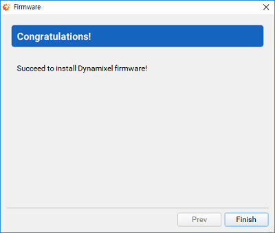 Dynamixel firmware update help step 3