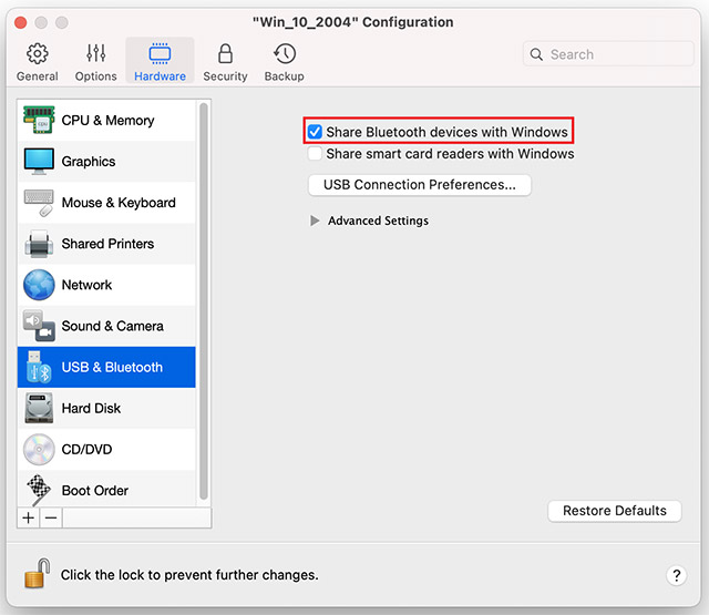 اجازه دسترسی اسکرچ 3 به بلوتوث و ویندوز از طریق تنظیمات پاراللز